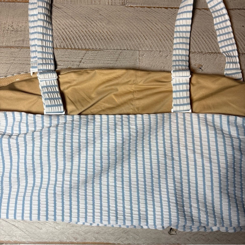 Old Navy Women's Size 4X Striped Bikini Top Adjustable Straps Blue/White NWT - Picture 16 of 16